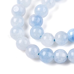 Dyed Natural White Jade Beads Strands&nbsp;G-T138-6mm-210-22