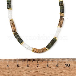 Natural African Turquoise(Jasper) and Natural Picture Jasper Bead Necklaces&nbsp;NJEW-JN06629