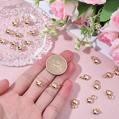 20Pcs Rack Plating Brass Heart Charms&nbsp;KK-BBC0024-87A