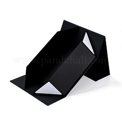 折りたたみ式厚紙箱  フリップカバーボックス  磁気ギフトボックス  長方形  ブラック  20x18x8.1cm&nbsp;LS-CON-D011-01D
