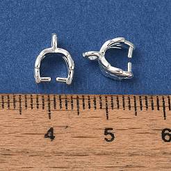 ラックメッキ真鍮製のアイスピックピンチベイル  長持ちメッキ  鉛フリー＆カドミウムフリー  葉  銀  9x4mm  穴：1.2mm  ピン：0.9mm&nbsp;KK-F873-18S