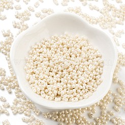 不透明色のガラスシードビーズ  ピーナッツ  古いレース  2x4x2mm  穴：0.8mm  約45000個/ポンド&nbsp;SEED-A033-06M