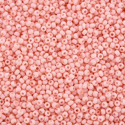 13/0 ガラスシードビーズ  マカロンカラー  丸い穴  ラウンド  鮭色  13/0  2~2.3x1.5mm  穴：0.8mm  約450 G /袋&nbsp;SEED-T005-14A-A01
