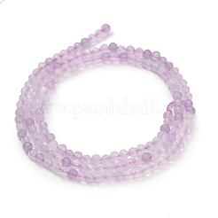 天然ラベンダーアメジストビーズ連売り  多面カット  ラウンド  3mm  穴：0.7~0.8mm  約134~135個/連  14.96~15.20''（38~38.6cm）。&nbsp;GG-CBA4399-A06-02