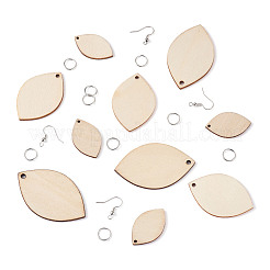 DIY Unfinished Wooden Pendant Earring Making Kits&nbsp;DIY-YS0001-16