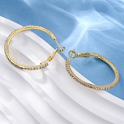Brass Micro Pave Cubic Zirconia Stud Earrings&nbsp;EJEW-R025-32G