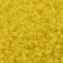 MIYUKIデリカビーズ  シリンダー  日本製シードビーズ  11/0  （db0743)マット透明イエロー  1.3x1.6mm  穴：0.8mm  約2000個/10g&nbsp;X-SEED-J020-DB0743