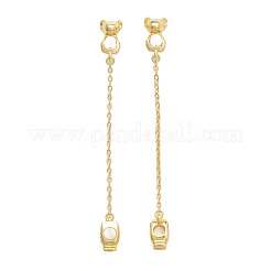 真鍮ビーズ  チェーン付き  ニッケルフリー  ニンジンとウサギ  14KGP本金メッキ  77mm&nbsp;KK-N259-02