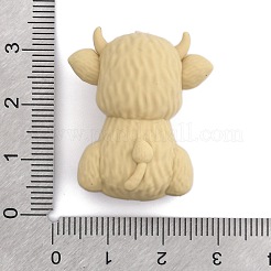シリコンビーズ  牛  小麦  30.5x26x18.5mm  穴：2mm&nbsp;SIL-S010-06C