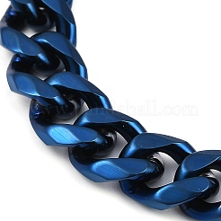 304 Stainless Steel Cuban Link Chain Bracelets for Men&nbsp;BJEW-B102-03BL