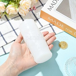 月の模様と柱のシリコンキャンドル型  ホワイト  5.1x5.5x12.1cm&nbsp;ST-CJ0043-069