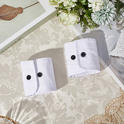 Removable Cotton Wrist Cuffs with Resin Button&nbsp;AJEW-WH20077-020A