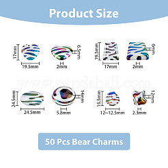 40Pcs 4 Style UV Plating Opaque Acrylic Beads&nbsp;SACR-DC0001-07