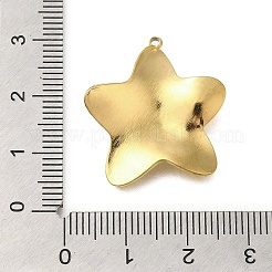 304ステンレスペンダント  星のチャーム  ゴールドカラー  25.5x24x3mm  穴：1.4mm&nbsp;STAS-U027-03G-01