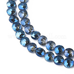 Electroplate Transparent Glass Beads Strands&nbsp;EGLA-N002-38-F03