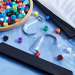 300個 15色 空白 プラスチック 衣類 ズボンマーカー 色付き 洋服ハンガー コードクリップ  コラム  ミックスカラー  12x10mm  スロット：1.5mm&nbsp;KY-CP0001-05