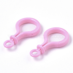Opaque Solid Color Bulb Shaped Plastic Push Gate Snap Keychain Clasp Findings&nbsp;LS-KY-T021-01J