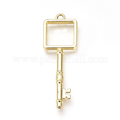 Rack Plating Alloy Open Back Bezel Big Pendants&nbsp;PALLOY-R099-07G-FF