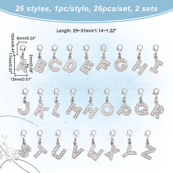 Letter A~Z Pendant Stitch Markers&nbsp;HJEW-AB00329