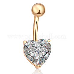 Brass Cubic Zirconia Belly Rings&nbsp;WGBA42D-02
