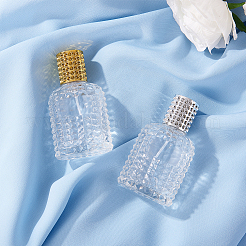 DIY香水瓶キット  ガラススプレーボトル付き  プラスチック漏斗ホッパーとドロッパー  透明  ボトル：9.85x5.55x3.85cm  容量：約50ミリリットル  2個/セット&nbsp;DIY-GF0001-24