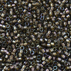 MIYUKIデリカビーズ  シリンダー  日本製シードビーズ  11/0  （db1773)スパークリングベージュライニンググレーab  1.3x1.6mm  穴：0.8mm  約2000PCS /ボトル  10 G /ボトル&nbsp;SEED-JP0008-DB1773