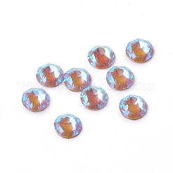 ガラスラインストーンカボション  モカ蛍光スタイル  フラットバック  多面カット  蛍光灯  半円  ミックスカラー  4x2mm&nbsp;RGLA-L024-J03-MI