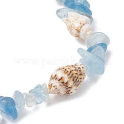 4Pcs Natural Mixed Gemstone & Sea Shell Beads Stretch Bracelets for Women&nbsp;BJEW-TA00710