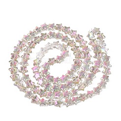 Electroplate Transparent Glass Beads Strands&nbsp;EGLA-N056-04A-A03