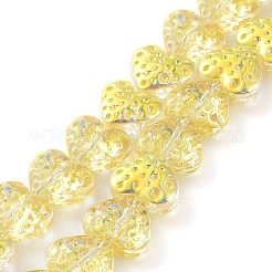 Electroplate Transparent Glass Beads Strands&nbsp;EGLA-R114-02A-M