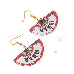 1 Pairs Acrylic Fan Dangle Earrings&nbsp;EJEW-TADJ0001-01