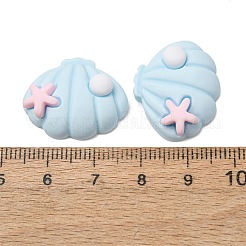 オペーク樹脂カボション  ヒトデの殻の形  ミックスカラー  19x23x8mm&nbsp;RE-CBA49A8-09