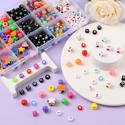588Pcs 13 Styles Geometry & Star & Heart & Flower Acrylic Beads&nbsp;DIY-FS0002-04
