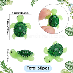 60Pcs Resin Turtle Display Decorations&nbsp;AJEW-SC0031-78