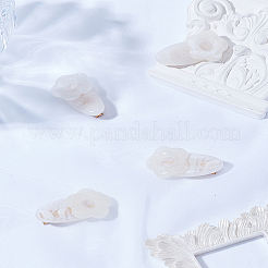 アクリルワニ口ヘアクリップ4個  花  古いレース  25x43x16mm&nbsp;OHAR-LP0002-17C