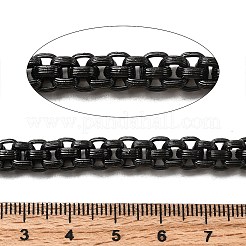 304ステンレススチールリンクチェーン  溶接されていない  PVD真空メッキ  長持ちメッキ  ブラック  7.5mm&nbsp;CHS-S012-01B