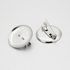 Iron Brooch Cabochon Settings&nbsp;IFIN-A171-02C