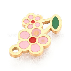 304 Stainless Steel Enamel Charms&nbsp;STAS-T065-57G-04