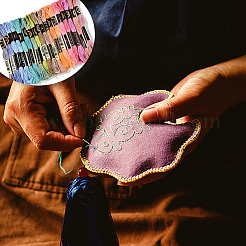6層ポリエステル刺繍フロス  クロスステッチの糸  セグメント染めグラデーションカラー/クリスマス/秋カラーシリーズ  ミックスカラー  0.5mm  約8.75ヤード（8m）/かせ  18かせ&nbsp;OCOR-WH20074-01B-01