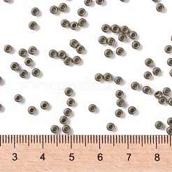 MIYUKIラウンドロカイユビーズ  日本製シードビーズ  （rr2006)マットメタリックダークブロンズ  8/0  3mm  穴：1mm  約422~455PCS /ボトル  10 G /ボトル&nbsp;SEED-JP0009-RR2006