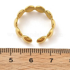 ラウンド 304 ステンレススチール オープン カフ リング  18KGP本金メッキ  5.5mm  調整可能&nbsp;RJEW-R014-02G-05