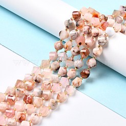 Natural Cherry Blossom Agate Beads Strands&nbsp;G-L579-03