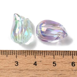 UVメッキ透明アクリルビーズ  花  ミックスカラー  15.5x11.5x12mm  穴：3mm&nbsp;OACR-H123-17
