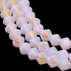 Imitation Jade Electroplate Glass Beads Strands&nbsp;GLAA-F029-J4mm-D02
