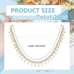 2Pcs Alloy Rhinestones Link Boot Strap Chains&nbsp;HJEW-HS00054