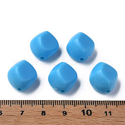 不透明なアクリルビーズ  ナゲット  ディープスカイブルー  15.5x14x11mm  穴：1.8mm  約380個/500g&nbsp;MACR-S373-137-A09