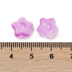 透明ガラスビーズ  スター  焼き付け塗料  蘭  10.5x11x5mm  穴：1mm&nbsp;DGLA-E004-12K