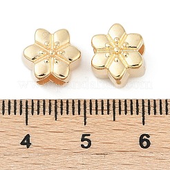 CCBプラスチックヨーロピアンビーズ  大穴ビーズ  花  ゴールドカラー  10.5x9x7.5mm  穴：4.5~4.5mm&nbsp;CCB-D278-17G