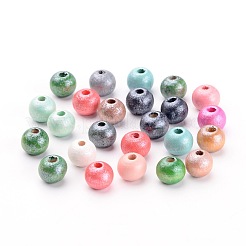 Round Natural Wood Beads&nbsp;X-WOOD-Q017-8mm-M-WH