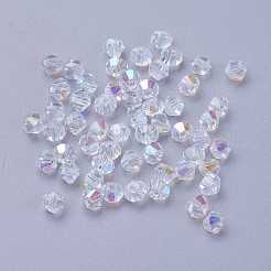 Electroplate Crystal Glass Bicone Beads&nbsp;GGLA-F026-B01